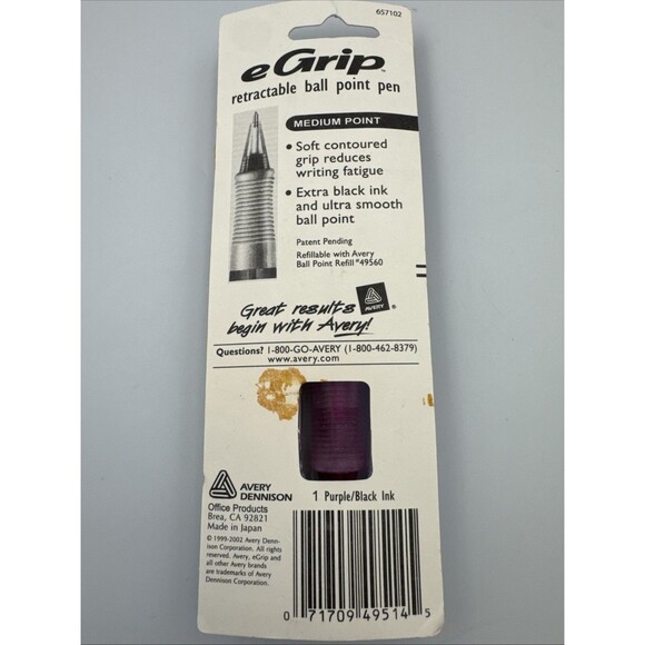 Avery eGrip Ball Point Pen Retractable Comfort Easy Grip Lot of 2 - Picture 4 of 5